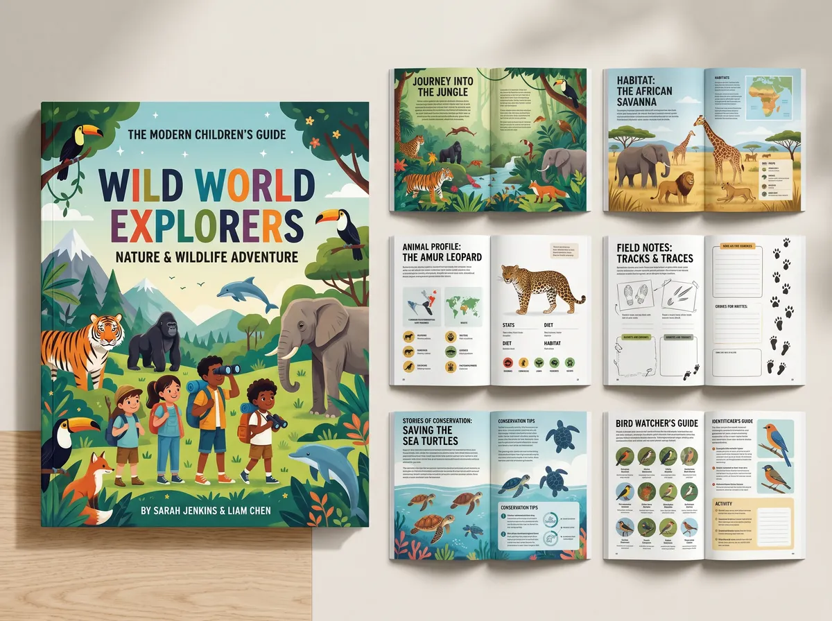 1. The Modern Children's Nature 202605162351 — Book Cover Design by DesignDile