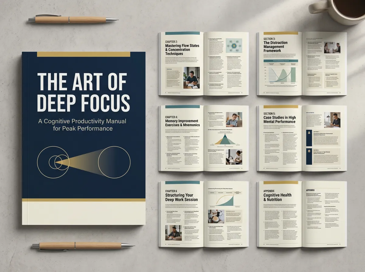 Deep Focus and Cognitive Productivity 202605052304 — Book Cover Design by DesignDile