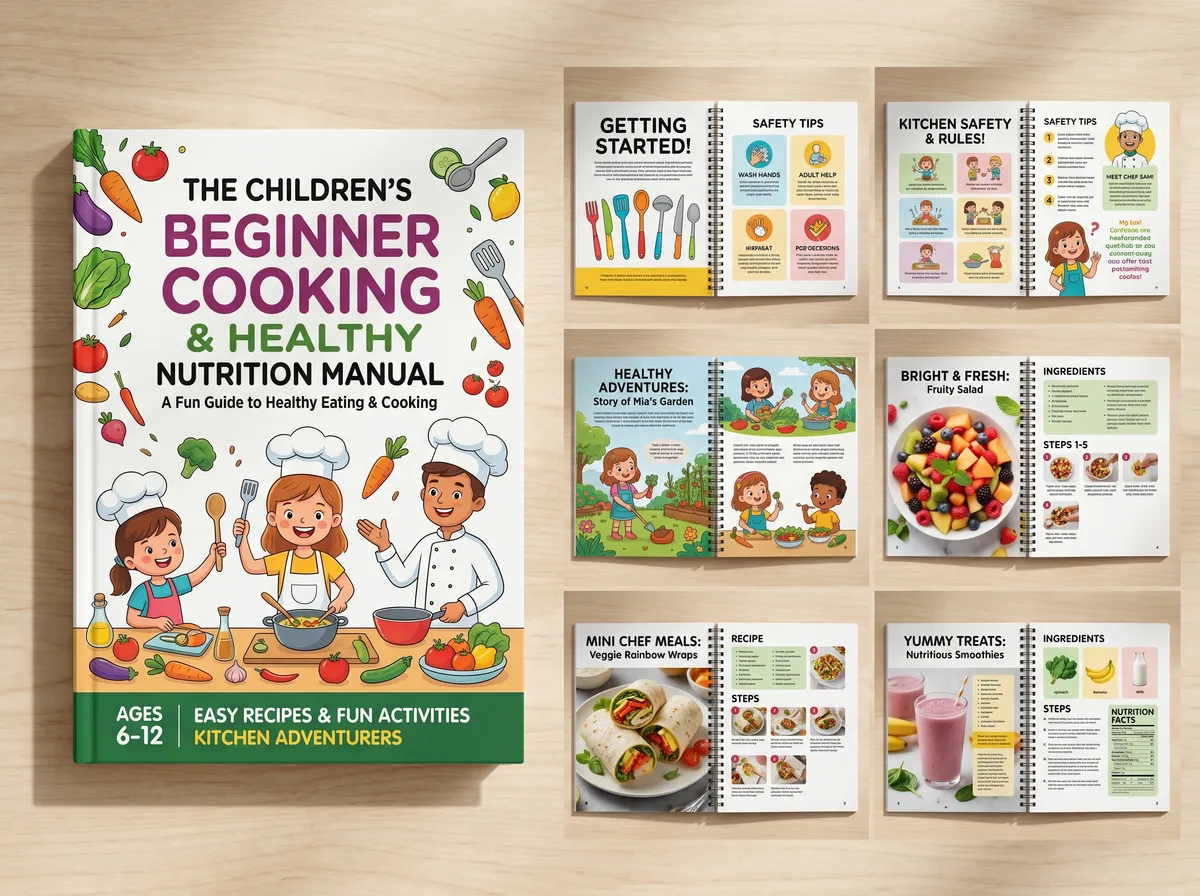 The Children's Beginner Cooking and 202605162348 — Book Cover Design by DesignDile