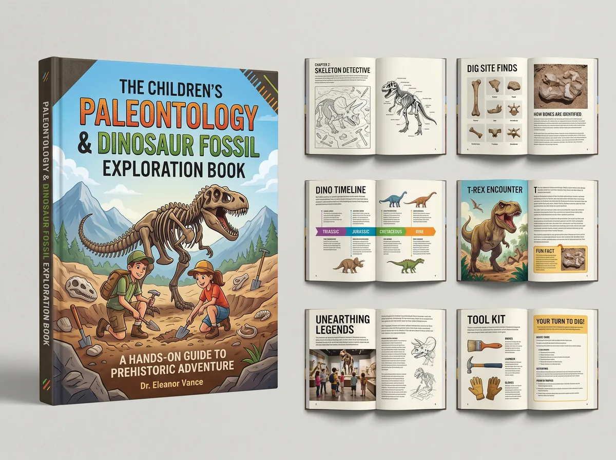 The Children's Paleontology and Dinosaur 202605162347 — Book Cover Design by DesignDile