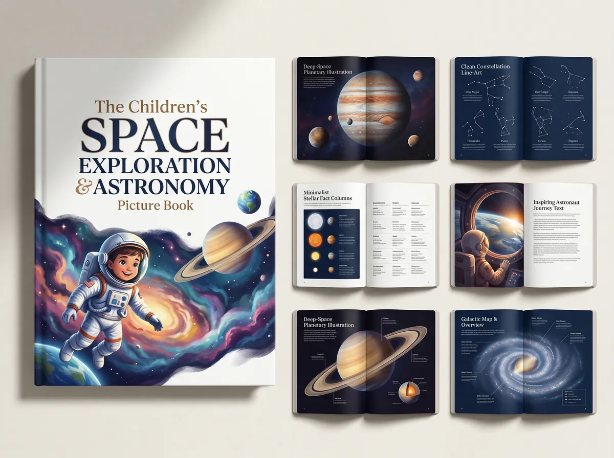 The Children's Space Exploration and 202605162347 — Book Cover Design by DesignDile