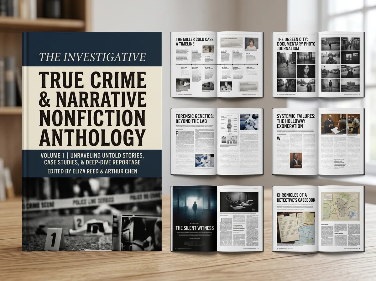 The Investigative True Crime and 202605162333 — Book Cover Design by DesignDile