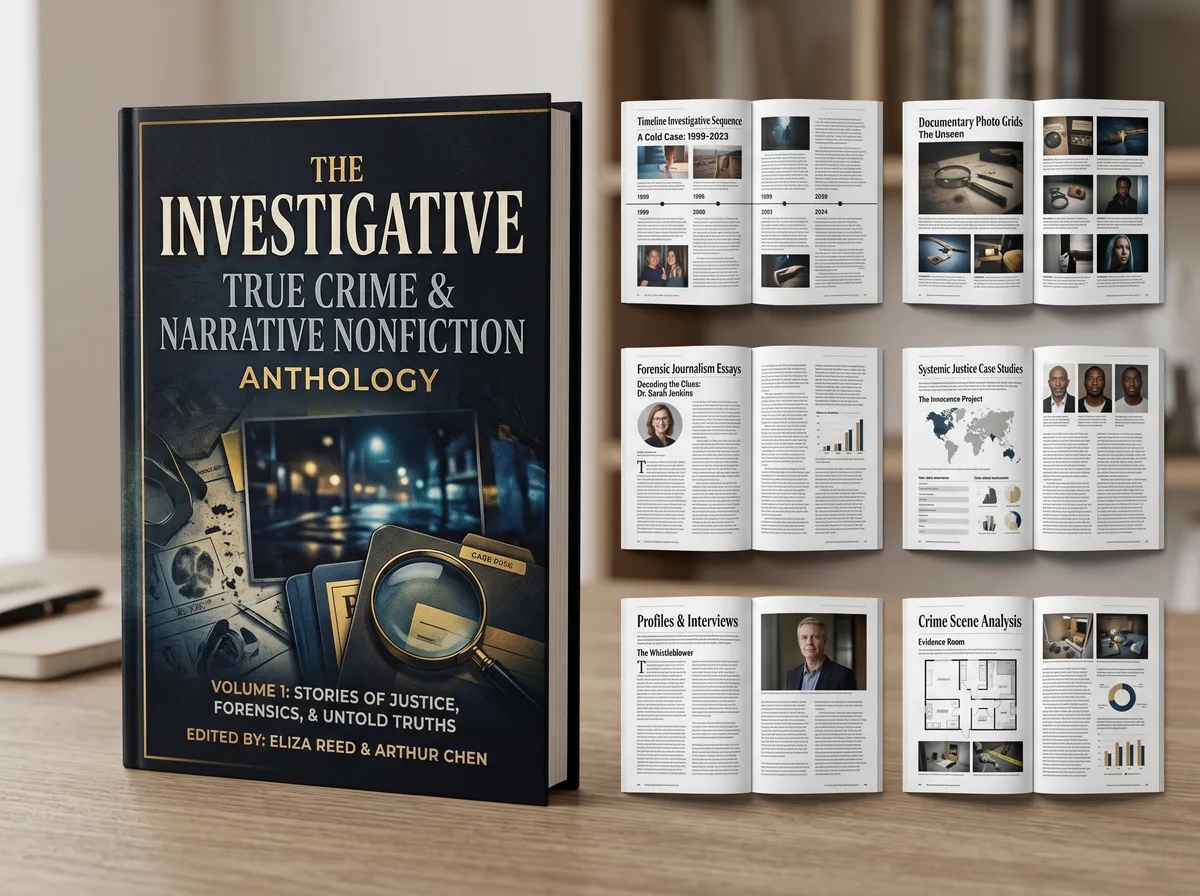 The Investigative True Crime and 202605162351 — Book Cover Design by DesignDile