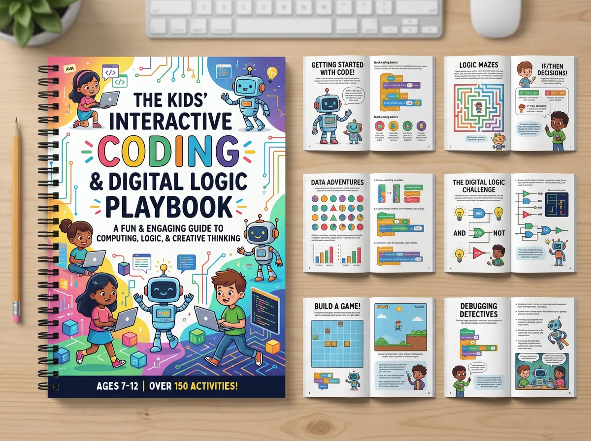 The Kids' Interactive Coding and 202605162350 — Book Cover Design by DesignDile