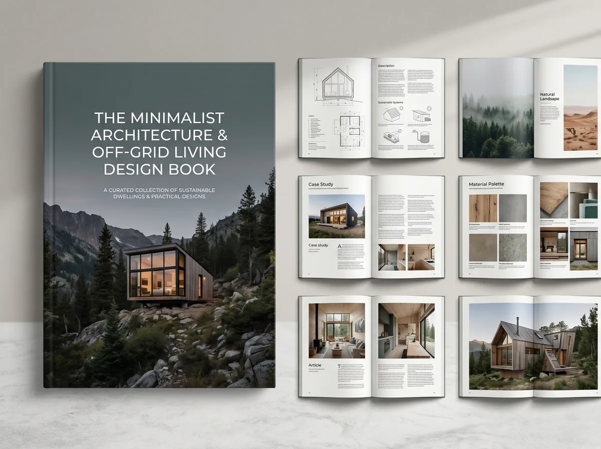 he Minimalist Architecture and Off-Grid 202605162349 — Book Cover Design by DesignDile