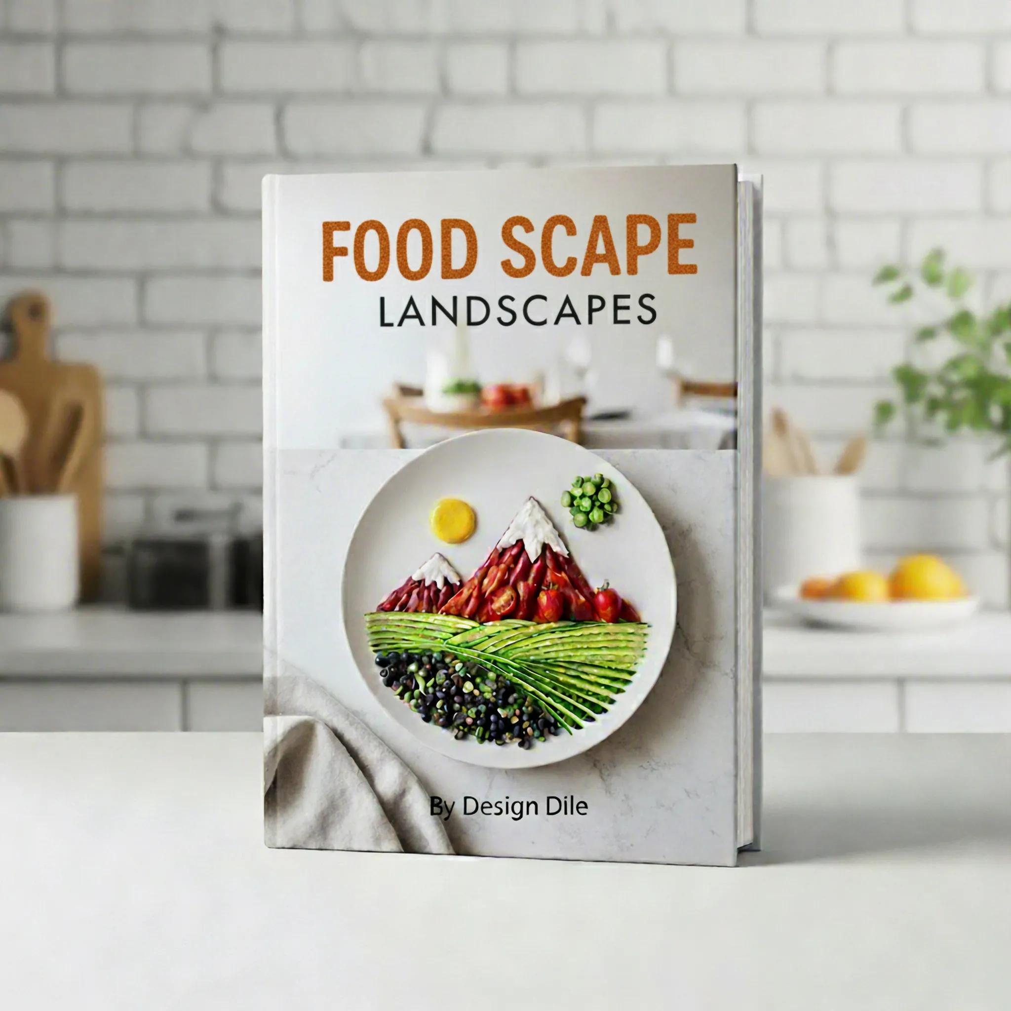 Food Scapes Book Cover Design by DesignDile