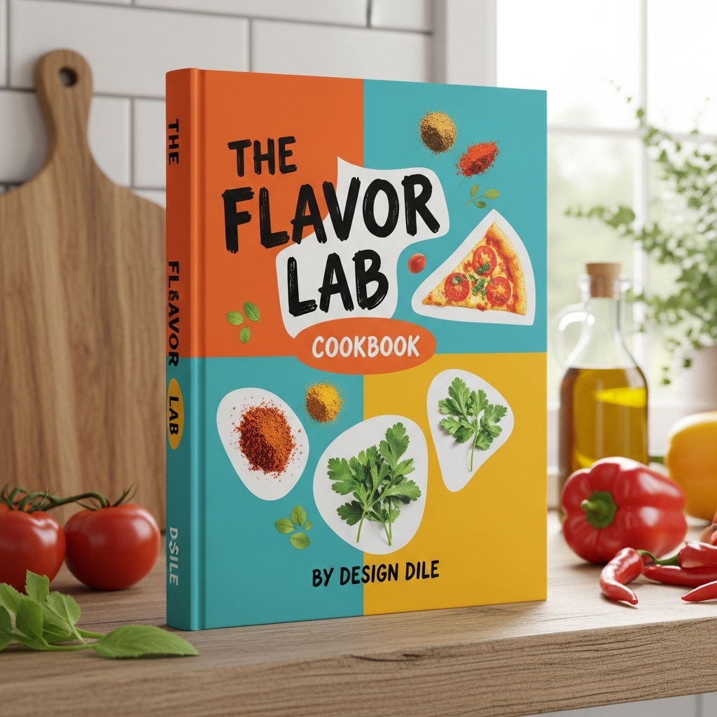 The Flavor Lab Cookbook Book Cover Design by DesignDile